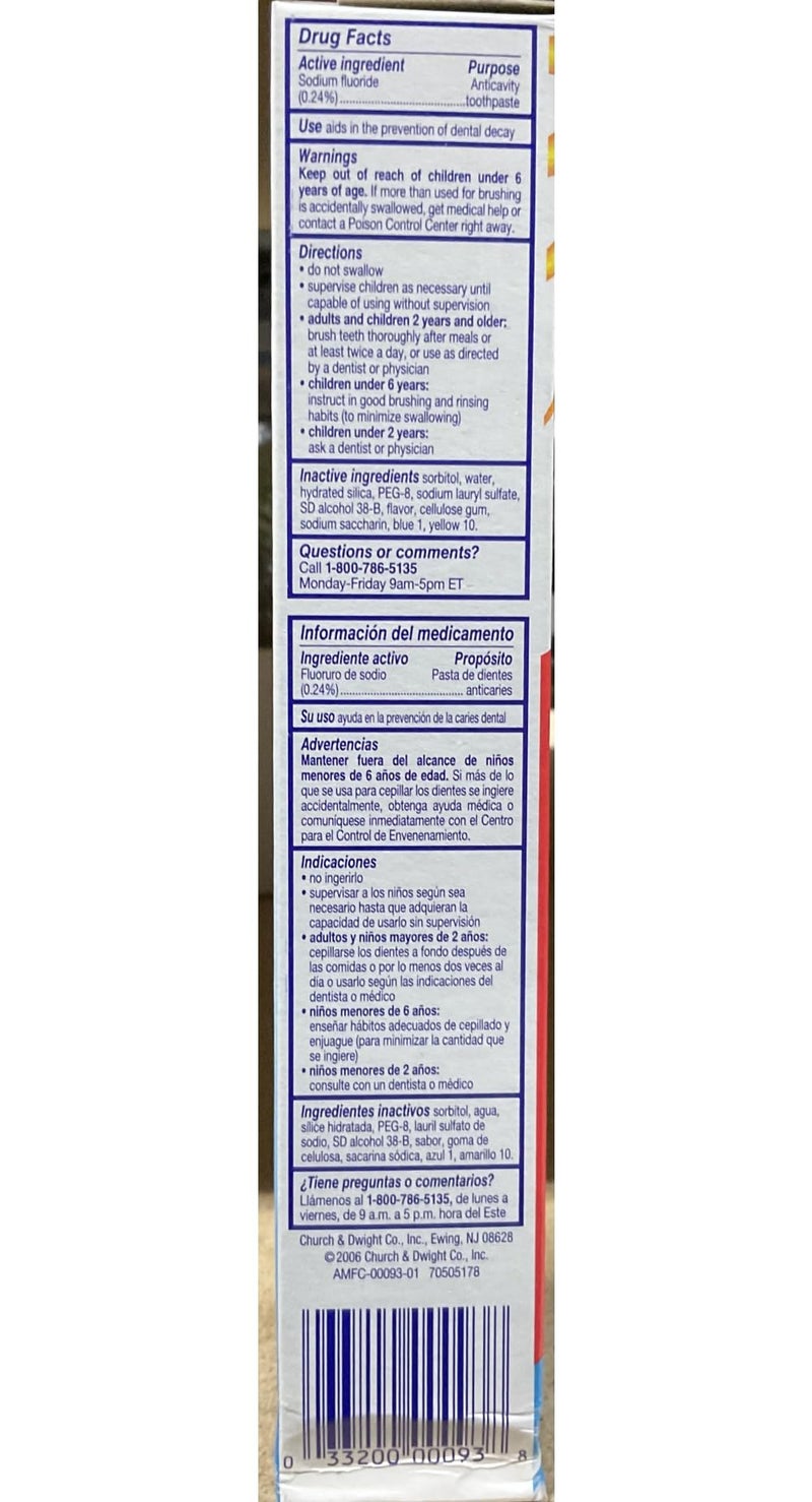 Aim Cavity Protection Anticavity Fluoride Toothpaste, Ultra Mint Gel, 6 Ounce - Pack of 6 - Image 3